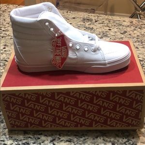 Brand new white vans high top